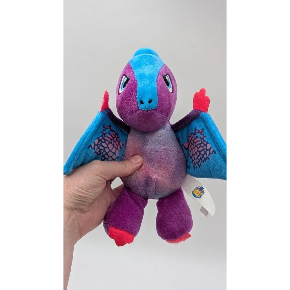 Dino Blue Purple Pink Pterodactyl Dinosaur Plush Stuffed Toy